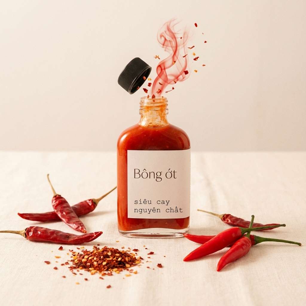 Tương ớt Bông Ớt siêu cay mở nắp
